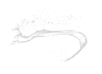 Throwing water to object make curve drop splash in explosion motion. Black background isolated. Throwing Splatter Water splash hit on object to create shape form fluttering in droplet and wave