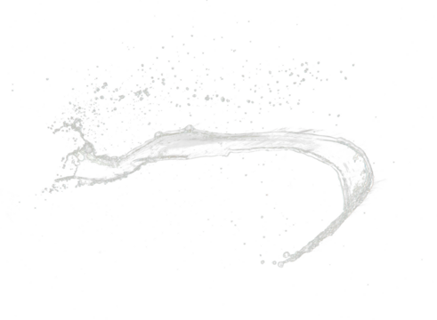 Throwing water to object make curve drop splash in explosion motion. Black background isolated. Throwing Splatter Water splash hit on object to create shape form fluttering in droplet and wave