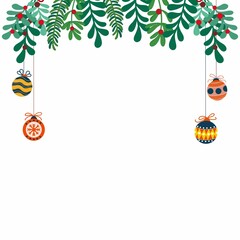 christmas background with balls