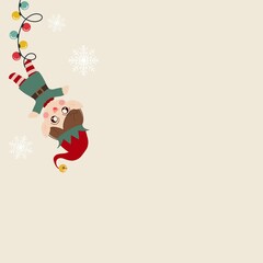 christmas card with elf 