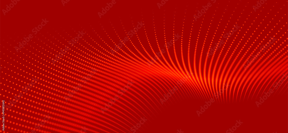 Poster abstract digital particle wave. technology background. futuristic dot wave. network connection struc