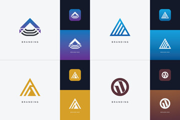 A Letter - 4 in 1 Logo Brand Set