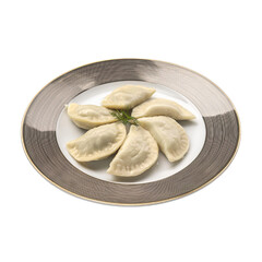 Polish food Pierogi Ruskie,Transparent background