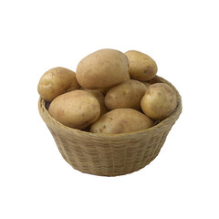 Potatoes Fresh 3D Style,Transparent background