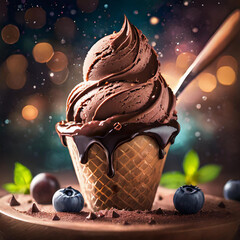 Lody czekoladowe deser lodowy