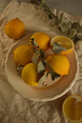 Lemons on the plate 