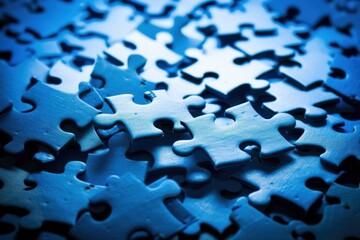 Blue puzzle photo