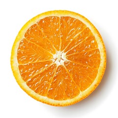 Vibrant Sliced Fresh Orange on a Clean Backdrop