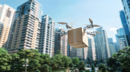 The Drone Delivering Package