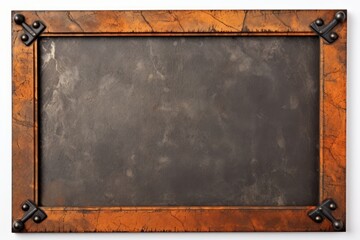 Obraz premium Slate frame vintage backgrounds rectangle white background.