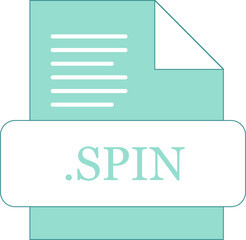 SPIN File extension icon fill with minimal colors