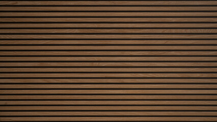 Wood background banner - Brown wooden acoustic panel wall texture, horizontal