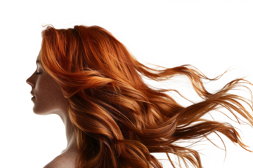 model wearing a wig to participate in various events, on a white background