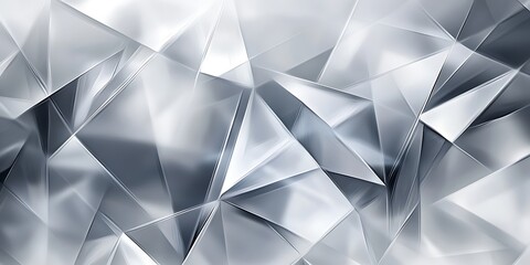 Fototapeta premium White and Silver diamond look Abstract Minimalist Fractured Cracked Background. 