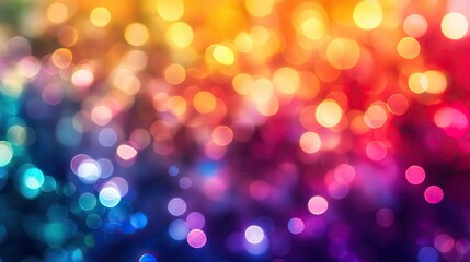 Obraz premium Abstract bokeh background with a color wheel theme, blending vibrant hues into a soft, gradient design.