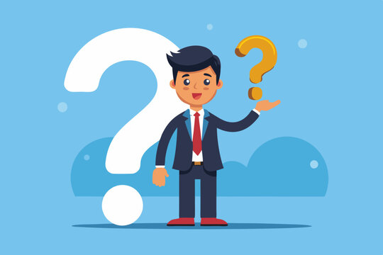 recommend clip art: Ask questions for help or solution, confusion, doubt or query for answer and information, business discussion to solve problem concept, business people employee ask questions with question mark signs
                    