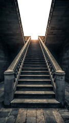Old mansion stairways with railing leading upstairs. Spooky haunted Victorian mansion manor entrance. Transparent background PNG