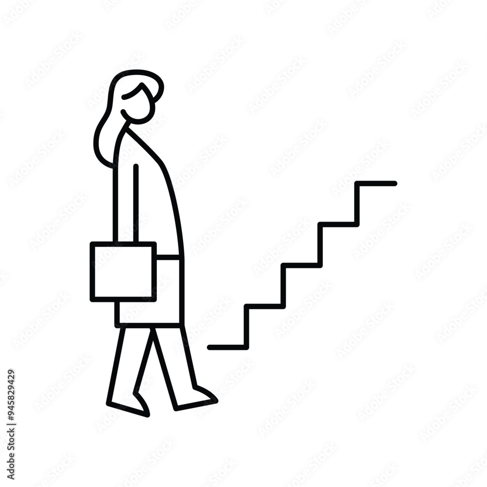 Poster career outline icon vector design good for web or mobile app