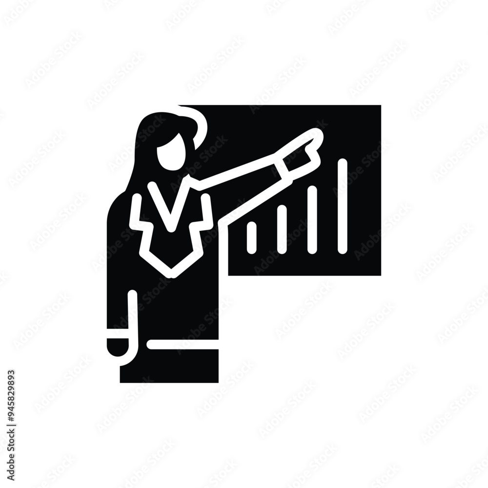 Poster presentation solid icon vector design good for web or mobile app