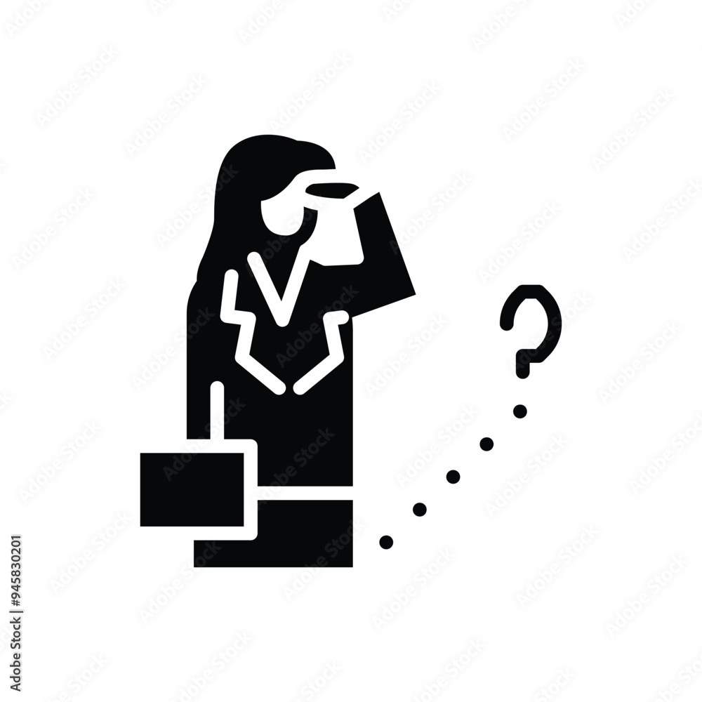 Poster confuse solid icon vector design good for web or mobile app