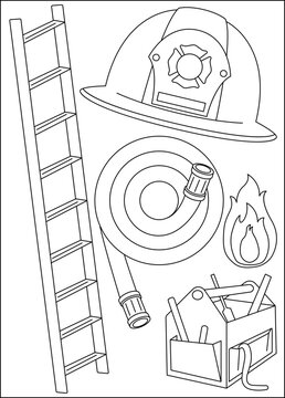 rescue coloring book page