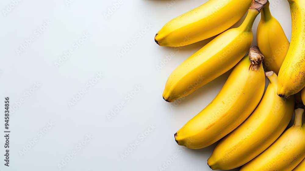Poster clean banana background with plenty of white space, ideal for adding personalized messages or brandi