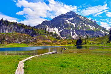 Der Körbersee in Schröcken (Vorarlberg, Österreich)