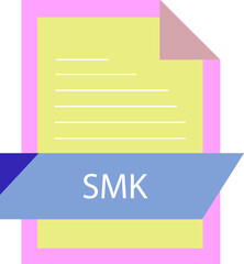 SMK File format icon modern design