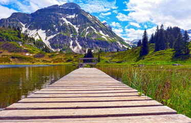 Der Körbersee in Schröcken (Vorarlberg, Österreich)