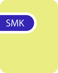 SMK File icon black fill and empty for symbol