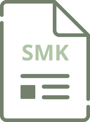 SMK File icon minimal outline with symbols