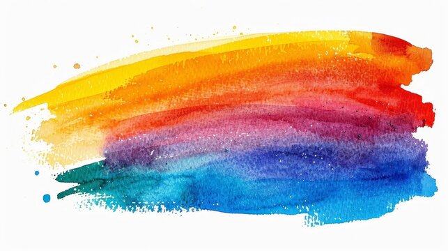 recommend clip art: This vibrant watercolor brushstroke evokes feelings of joy, creativity, and the beauty of nature. The flowing lines and blend of colors represent a spectrum of possibilities and the power of imaginati