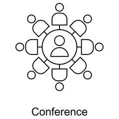 Conference icon, Professional Conference Solutions for Effective Collaboration icon, Host and Attend Conferences with Seamless Connectivity icon