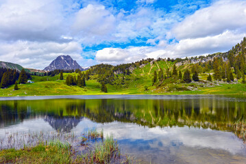 Der Körbersee in Schröcken (Vorarlberg, Österreich)