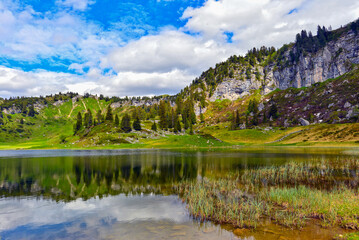 Der Körbersee in Schröcken (Vorarlberg, Österreich)