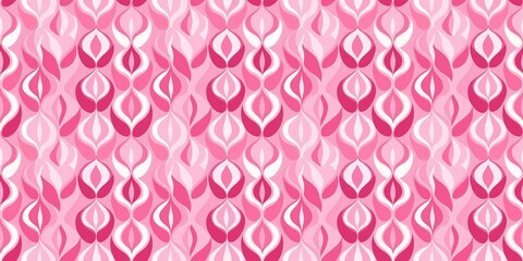 Pink pattern with a vibrant, monochromatic design. seamless background pattern