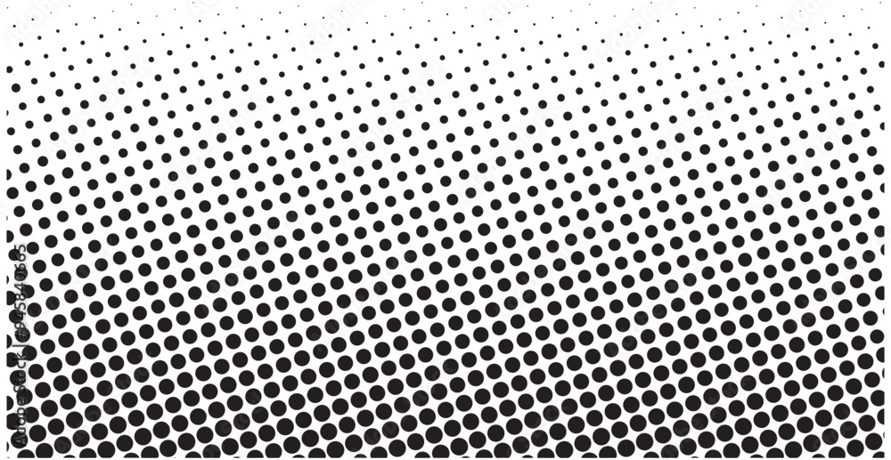 Poster Retro pixelated backdrop. vector halftone textured template. vanishing polka dot background. comic book pop art background