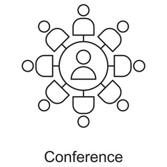 Conference icon, Professional Conference Solutions for Effective Collaboration icon, Host and Attend Conferences with Seamless Connectivity icon