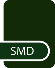 SMD File format icon with contour