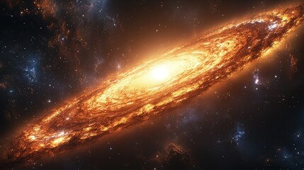 A Spiral Galaxy in the Vastness of Space