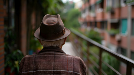 Elderly Taking Leisurely Walks The Neighbo