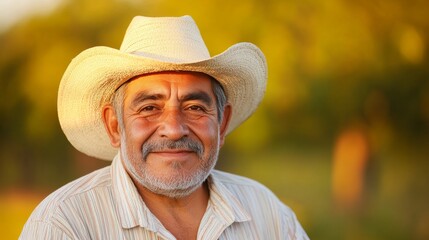 Fototapeta premium Green tobacco leaves are harvested by a worker in a lush field