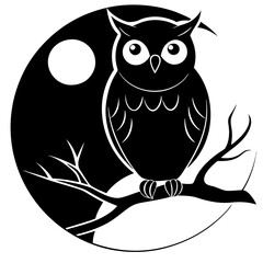 Fototapeta premium owl on branch