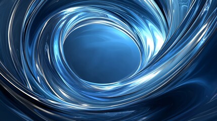 A mesmerizing abstract swirl of blue liquid with a hint of white light in the center, symbolizing motion, energy, depth, and the infinite possibilities of the digital world.