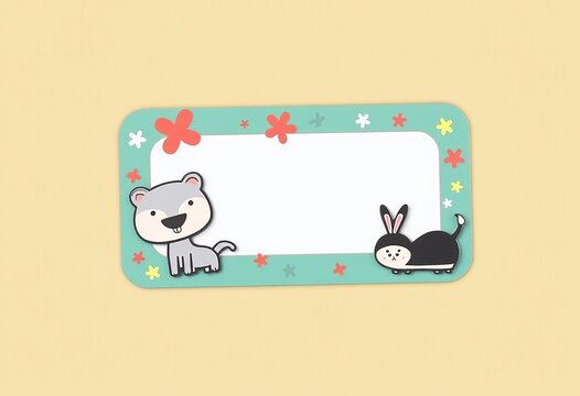 Fun and Colorful Name Tags for Kids: Animal Designs for Backpacks, Lunchboxes, and Clothing 