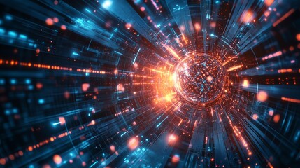 Obraz premium Quantum Computing: Revolutionizing Data Processing and Solving Complex Problems with Cutting-Edge Technology