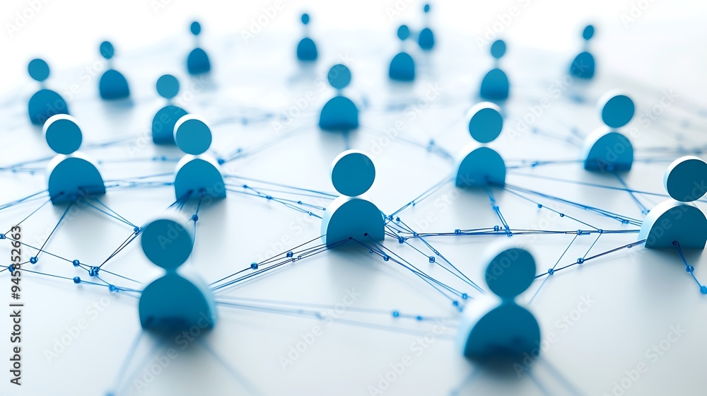 Poster global network connections visualized on a digital world map for modern communication