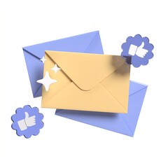 Mail Envelope 3D Icon Illustration Symbol
