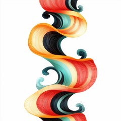 Abstract Colorful Swirling Design