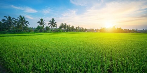 Obraz premium An Indian jute field demonstrating traditional agriculture and sustainable cultivation